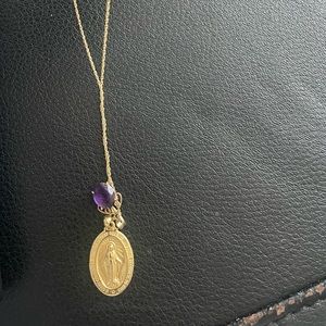 Chain with pendant (without amethyst) New (in its box) 14k gold.
